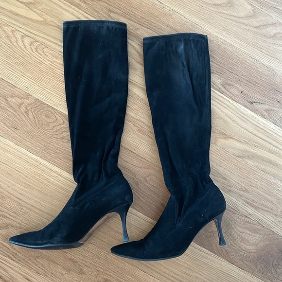 Manolo Blahnik knee-high heeled boots - Picture 2 of 3